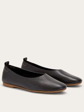 Everlane Day Glove Flat Black Leather Ballet Slip On Size 9 NWOB Chic